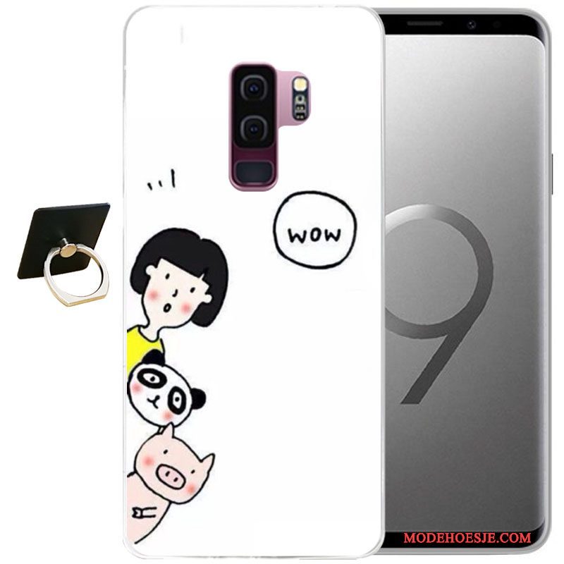 Hoesje Samsung Galaxy S9+ Reliëf Grijs Wind, Hoes Samsung Galaxy S9+ Zacht Telefoon