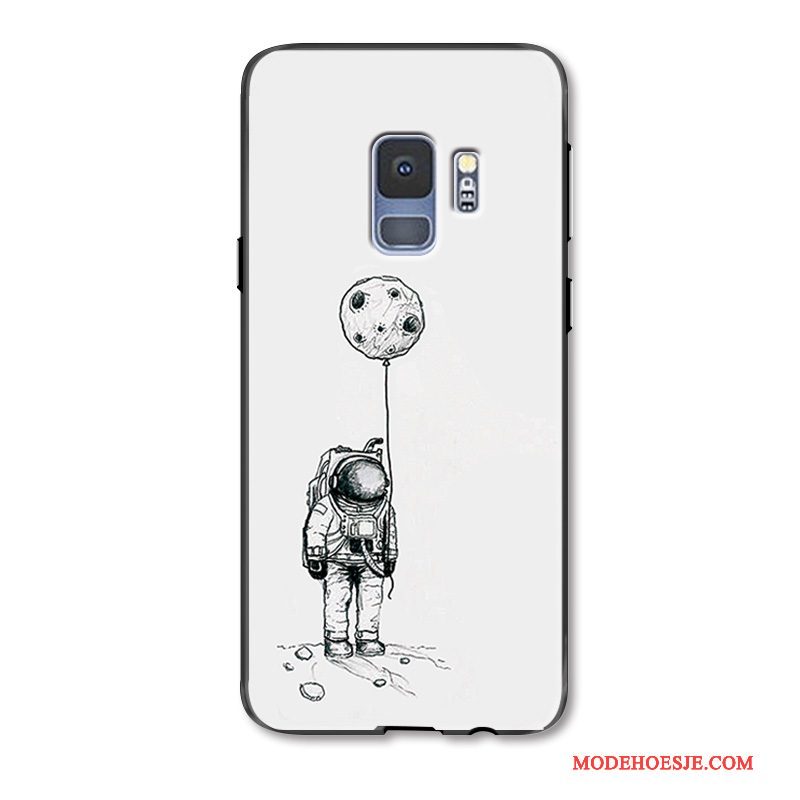 Hoesje Samsung Galaxy S9+ Reliëf Hanger Eenvoudige, Hoes Samsung Galaxy S9+ Spotprent Persoonlijktelefoon