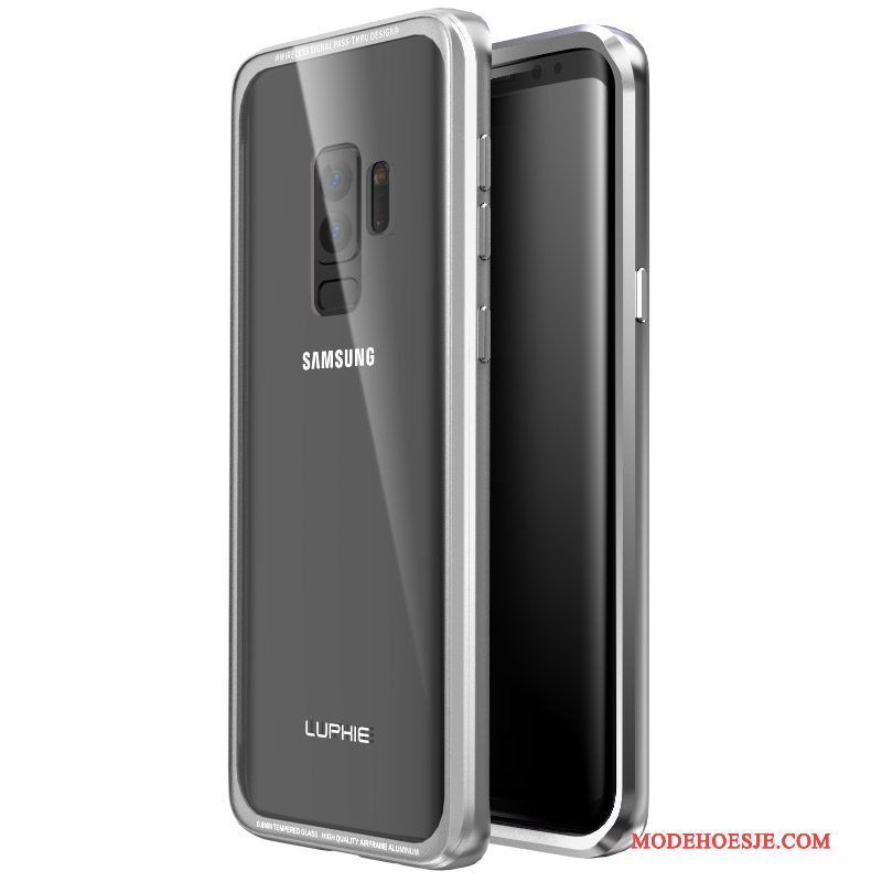Hoesje Samsung Galaxy S9+ Scheppend Anti-fall Goud, Hoes Samsung Galaxy S9+ Metaal Telefoon Achterklep