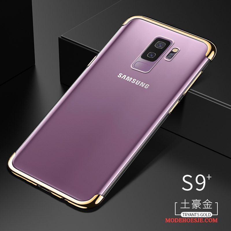 Hoesje Samsung Galaxy S9+ Scheppend Doorzichtig Purper, Hoes Samsung Galaxy S9+ Zacht Trend Dun