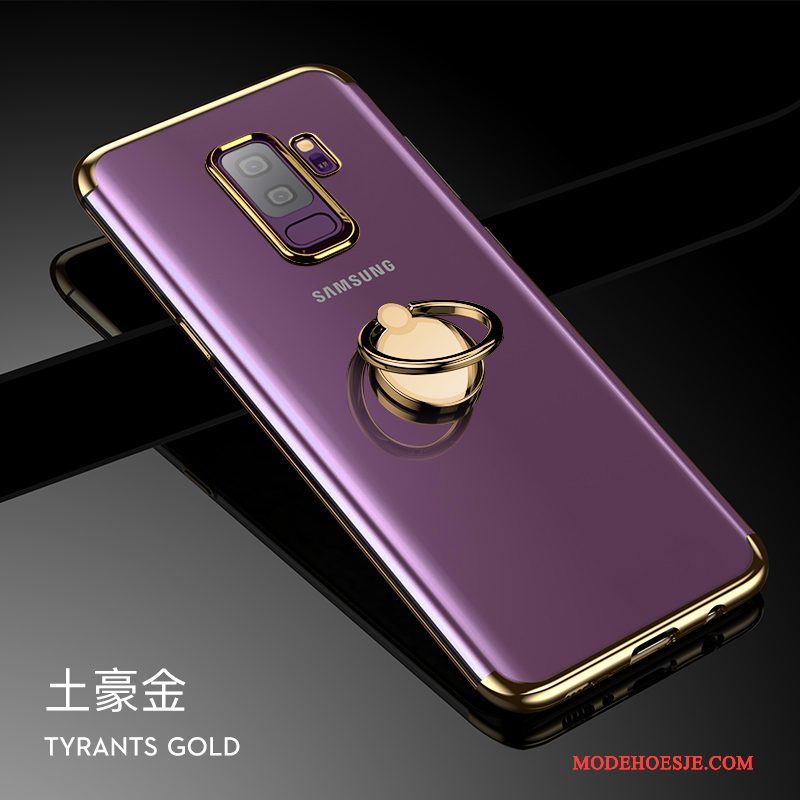 Hoesje Samsung Galaxy S9+ Scheppend Doorzichtig Purper, Hoes Samsung Galaxy S9+ Zacht Trend Dun