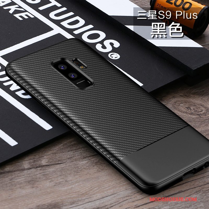 Hoesje Samsung Galaxy S9+ Siliconen Anti-falltelefoon, Hoes Samsung Galaxy S9+ Zakken Rood