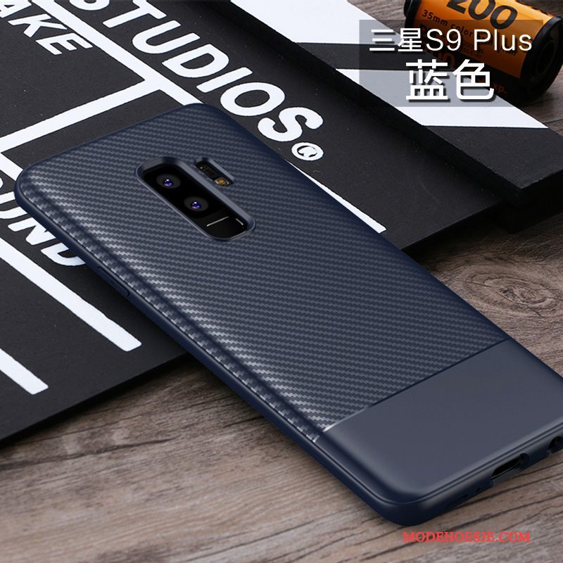 Hoesje Samsung Galaxy S9+ Siliconen Anti-falltelefoon, Hoes Samsung Galaxy S9+ Zakken Rood