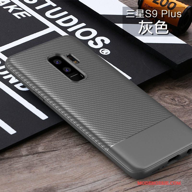 Hoesje Samsung Galaxy S9+ Siliconen Anti-falltelefoon, Hoes Samsung Galaxy S9+ Zakken Rood