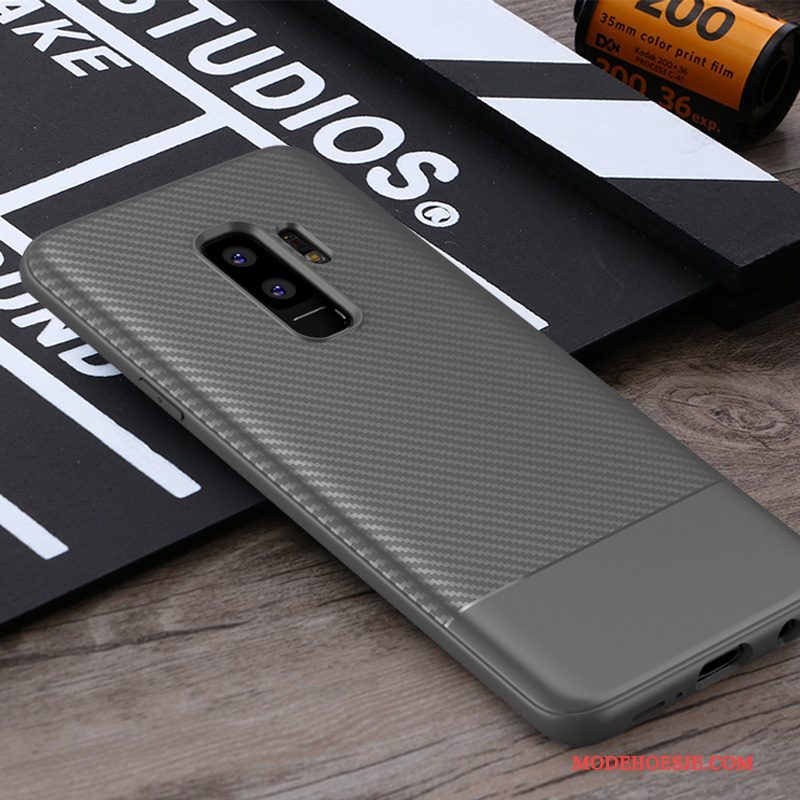 Hoesje Samsung Galaxy S9+ Siliconen Bedrijf Schrobben, Hoes Samsung Galaxy S9+ Bescherming Telefoon Anti-fall