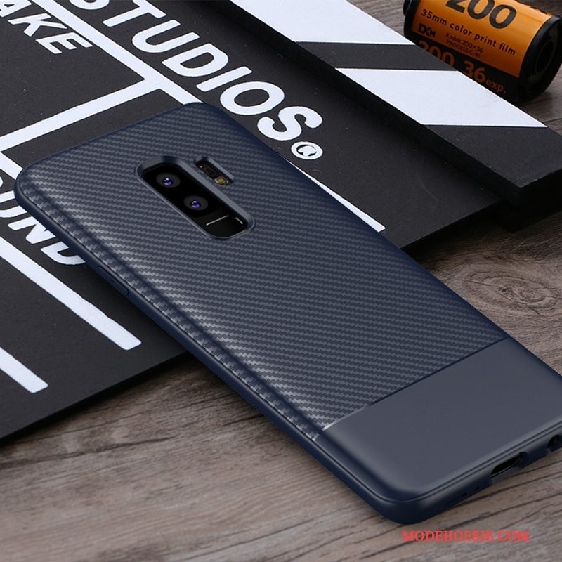 Hoesje Samsung Galaxy S9+ Siliconen Bedrijf Schrobben, Hoes Samsung Galaxy S9+ Bescherming Telefoon Anti-fall