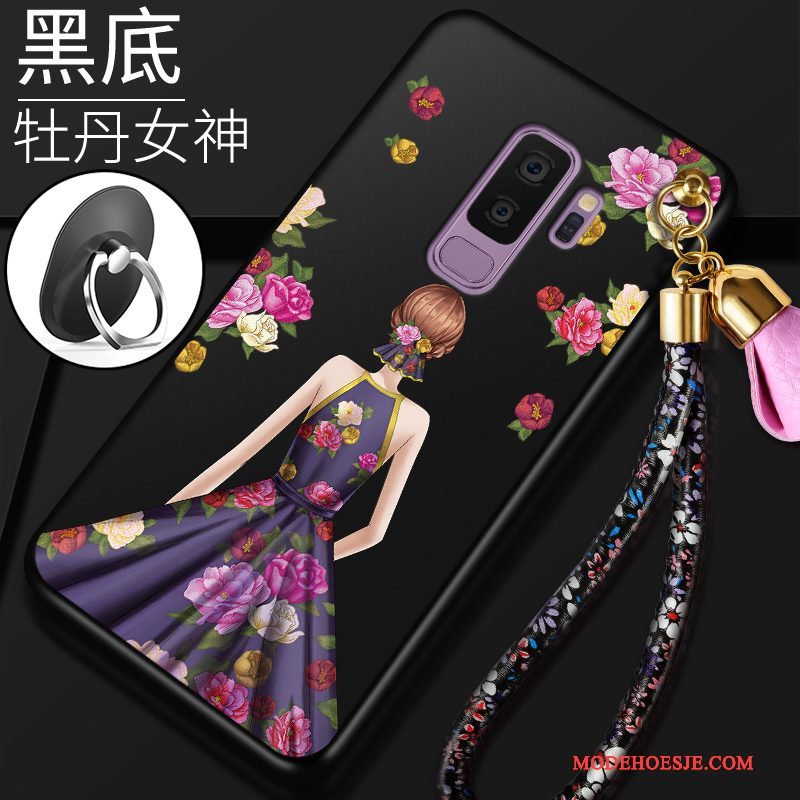 Hoesje Samsung Galaxy S9+ Siliconen Roodtelefoon, Hoes Samsung Galaxy S9+ Zacht Anti-fall Trend