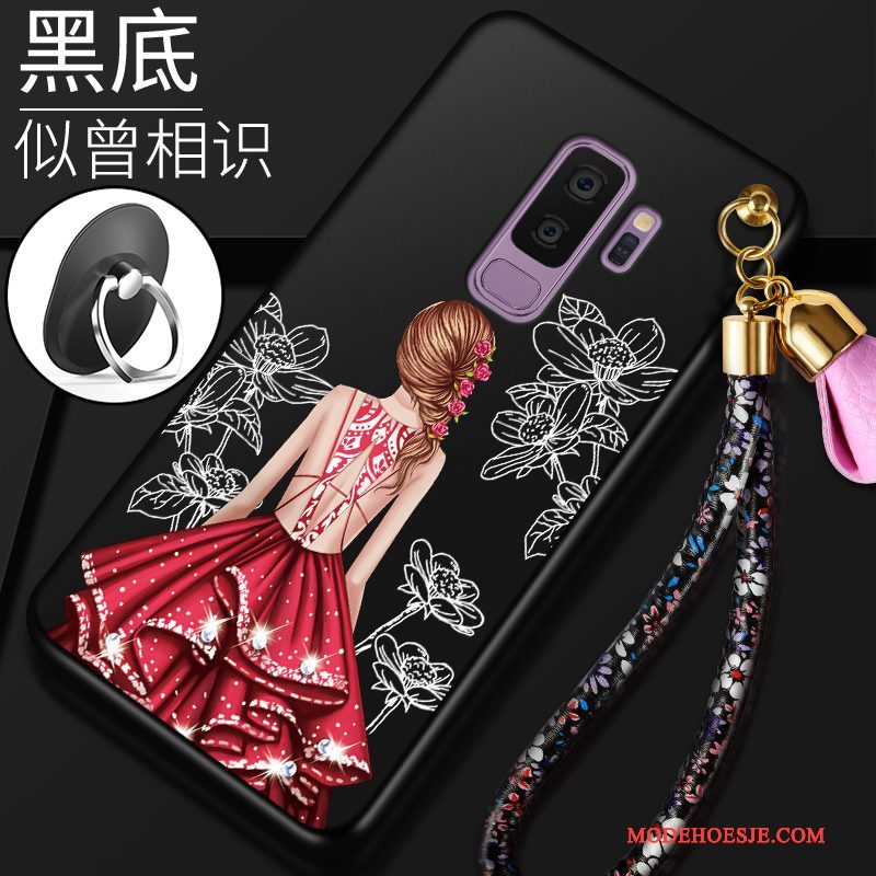 Hoesje Samsung Galaxy S9+ Siliconen Roodtelefoon, Hoes Samsung Galaxy S9+ Zacht Anti-fall Trend