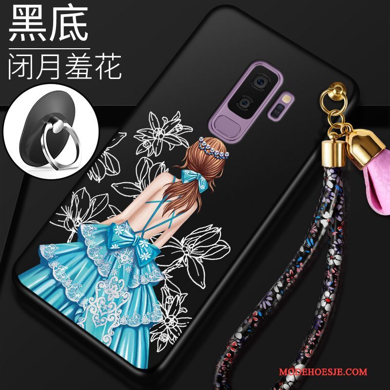 Hoesje Samsung Galaxy S9+ Siliconen Roodtelefoon, Hoes Samsung Galaxy S9+ Zacht Anti-fall Trend