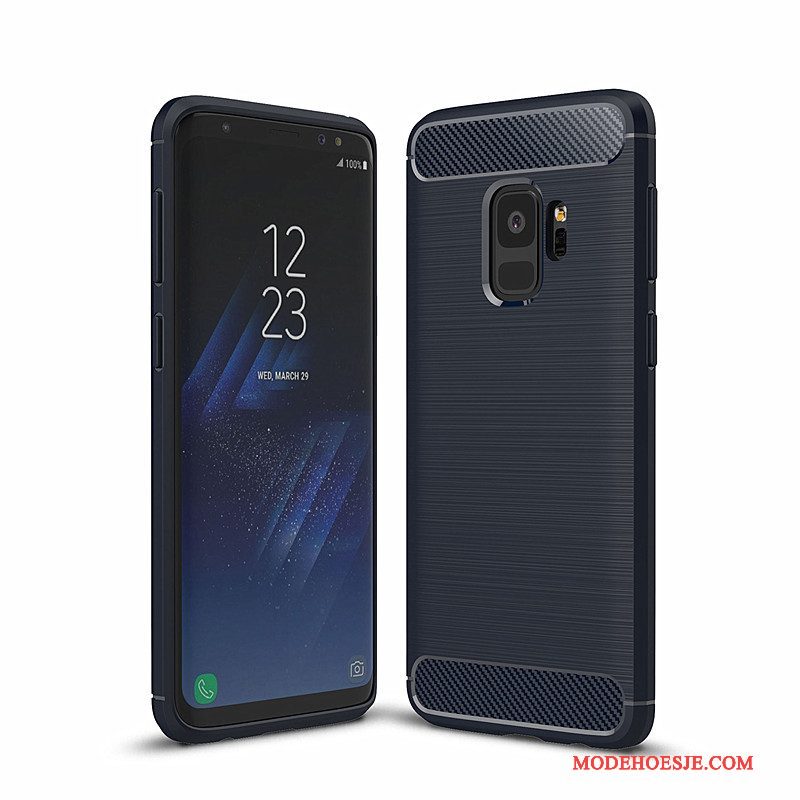 Hoesje Samsung Galaxy S9 Siliconen Roodtelefoon, Hoes Samsung Galaxy S9 Zakken Anti-fall Fiber