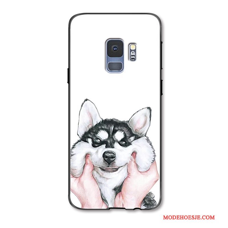 Hoesje Samsung Galaxy S9+ Siliconen Wittelefoon, Hoes Samsung Galaxy S9+ Spotprent Schrobben Mooie