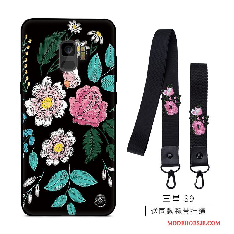 Hoesje Samsung Galaxy S9 Siliconen Zwart Anti-fall, Hoes Samsung Galaxy S9 Scheppend Telefoon Schrobben