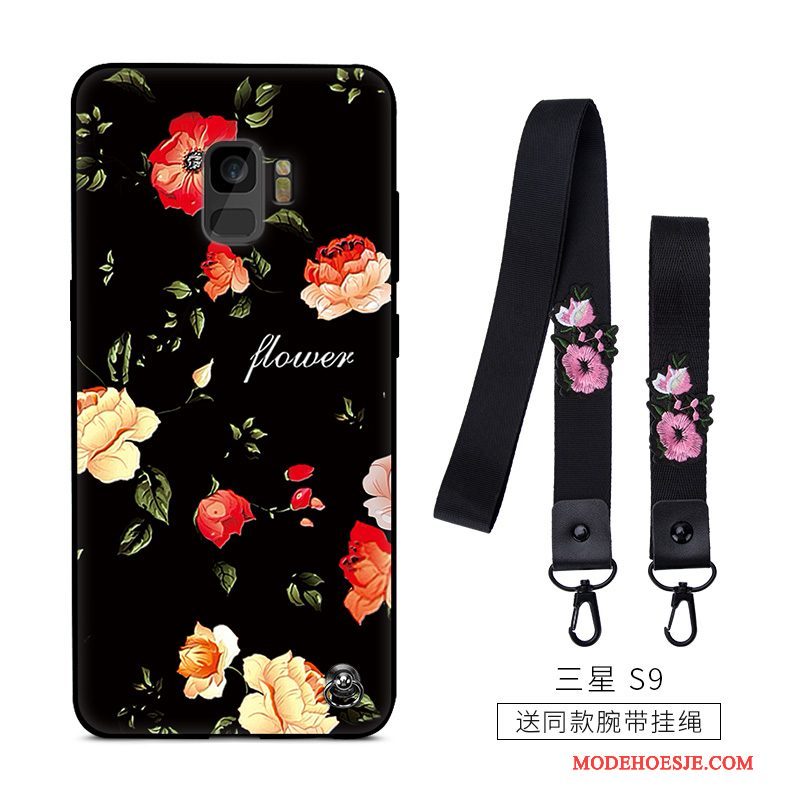 Hoesje Samsung Galaxy S9 Siliconen Zwart Anti-fall, Hoes Samsung Galaxy S9 Scheppend Telefoon Schrobben