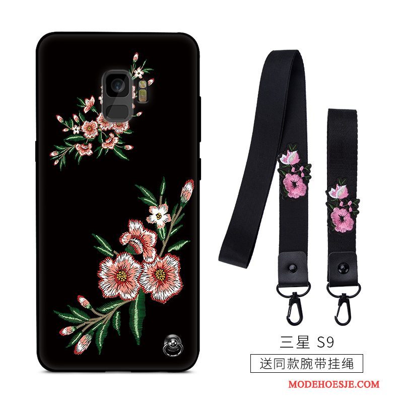 Hoesje Samsung Galaxy S9 Siliconen Zwart Anti-fall, Hoes Samsung Galaxy S9 Scheppend Telefoon Schrobben