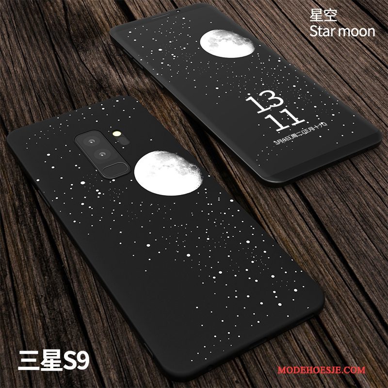 Hoesje Samsung Galaxy S9 Siliconen Zwart Schrobben, Hoes Samsung Galaxy S9 Scheppend Anti-falltelefoon