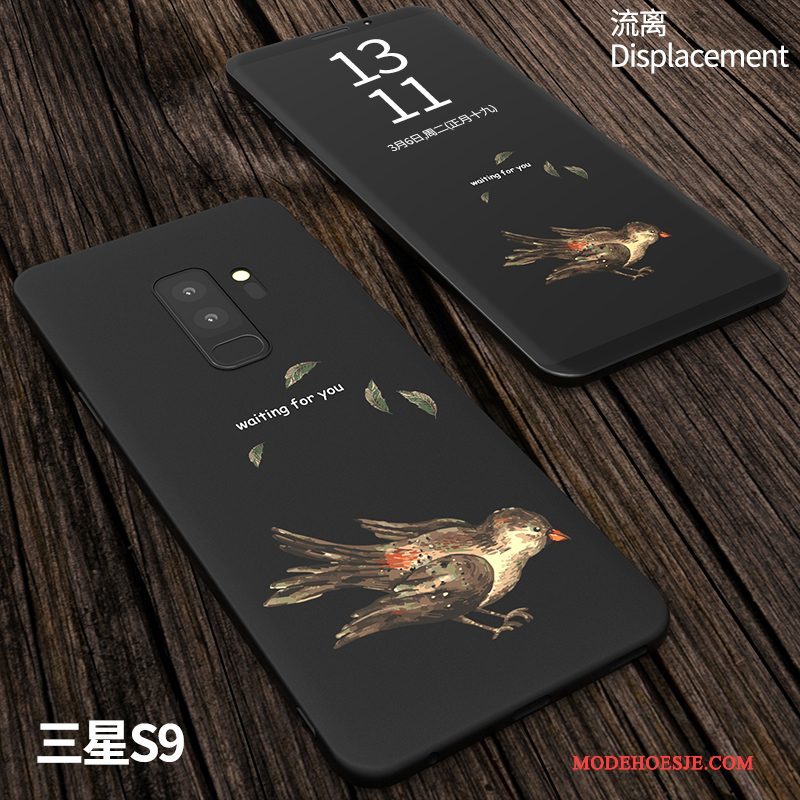 Hoesje Samsung Galaxy S9 Siliconen Zwart Schrobben, Hoes Samsung Galaxy S9 Scheppend Anti-falltelefoon