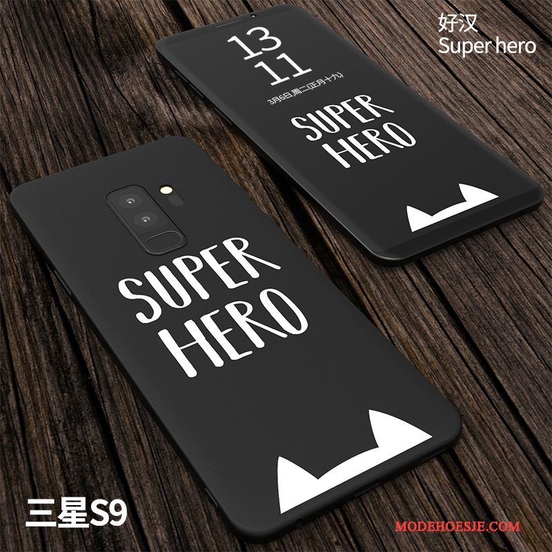 Hoesje Samsung Galaxy S9 Siliconen Zwart Schrobben, Hoes Samsung Galaxy S9 Scheppend Anti-falltelefoon