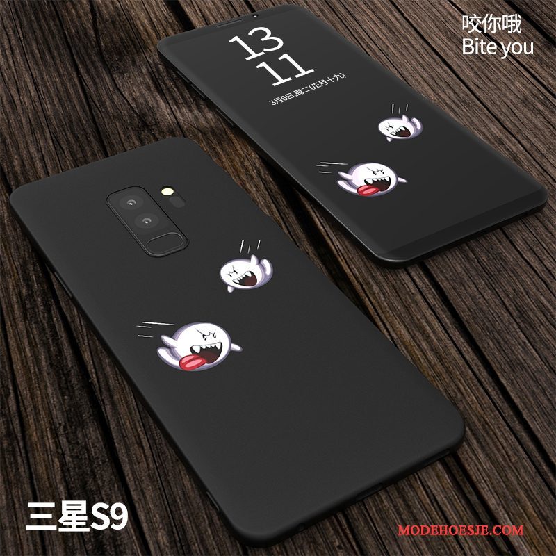 Hoesje Samsung Galaxy S9 Siliconen Zwart Schrobben, Hoes Samsung Galaxy S9 Scheppend Anti-falltelefoon