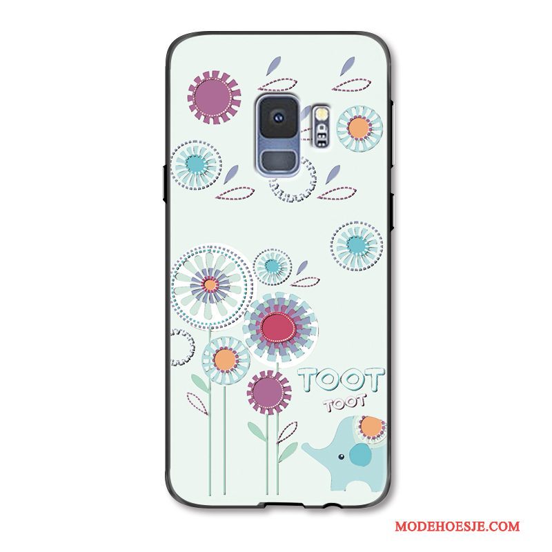 Hoesje Samsung Galaxy S9+ Spotprent Anti-fall Grote, Hoes Samsung Galaxy S9+ Siliconen Telefoon Mooie