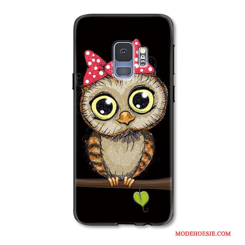 Hoesje Samsung Galaxy S9+ Spotprent Mooie Lovers, Hoes Samsung Galaxy S9+ Reliëf Telefoon Anti-fall