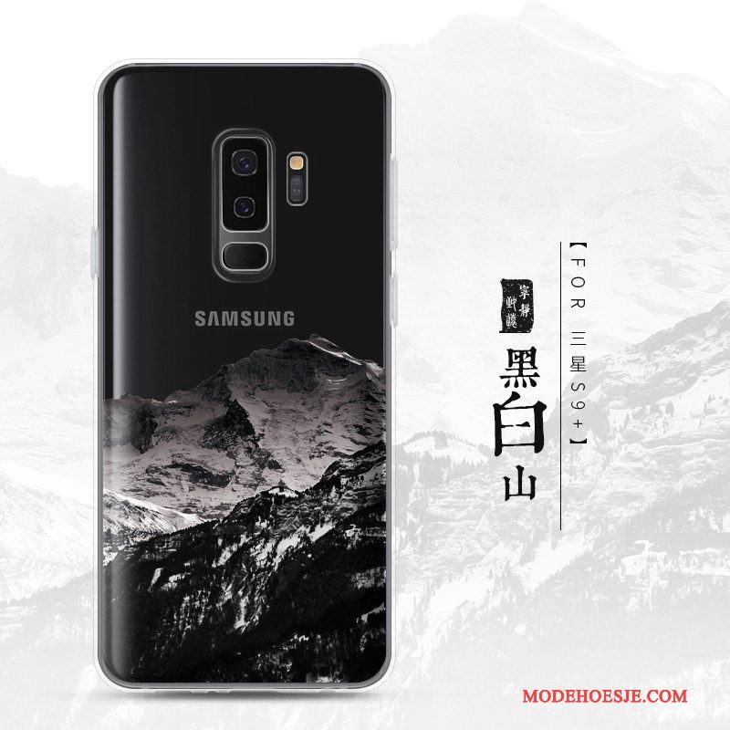 Hoesje Samsung Galaxy S9+ Zacht Anti-fall Doorzichtig, Hoes Samsung Galaxy S9+ Scheppend Telefoon Landschap