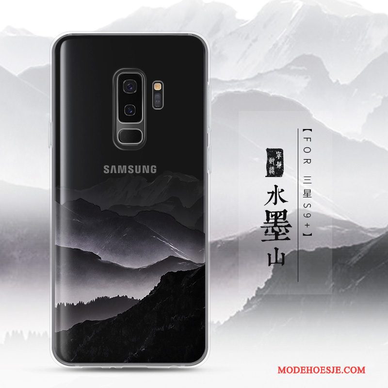 Hoesje Samsung Galaxy S9+ Zacht Anti-fall Doorzichtig, Hoes Samsung Galaxy S9+ Scheppend Telefoon Landschap