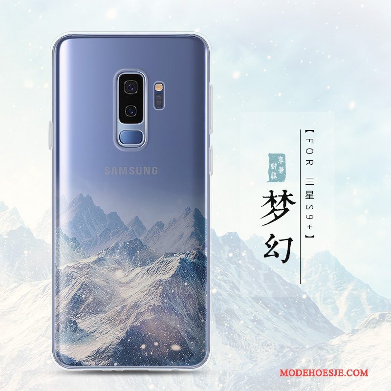 Hoesje Samsung Galaxy S9+ Zacht Anti-fall Doorzichtig, Hoes Samsung Galaxy S9+ Scheppend Telefoon Landschap