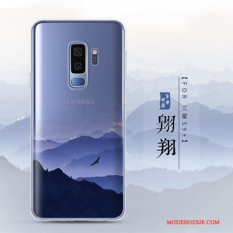 Hoesje Samsung Galaxy S9+ Zacht Anti-fall Doorzichtig, Hoes Samsung Galaxy S9+ Scheppend Telefoon Landschap