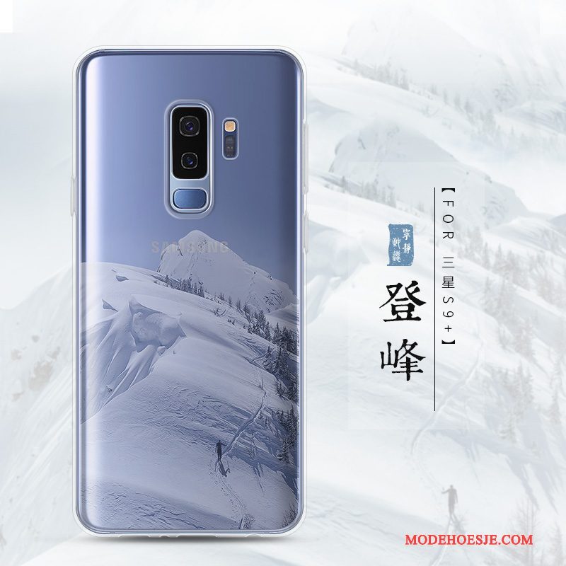 Hoesje Samsung Galaxy S9+ Zacht Anti-fall Doorzichtig, Hoes Samsung Galaxy S9+ Scheppend Telefoon Landschap