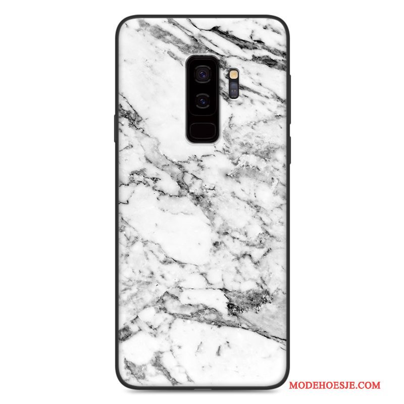 Hoesje Samsung Galaxy S9 Zacht Anti-fall Schrobben, Hoes Samsung Galaxy S9 Geschilderd Hout Wit