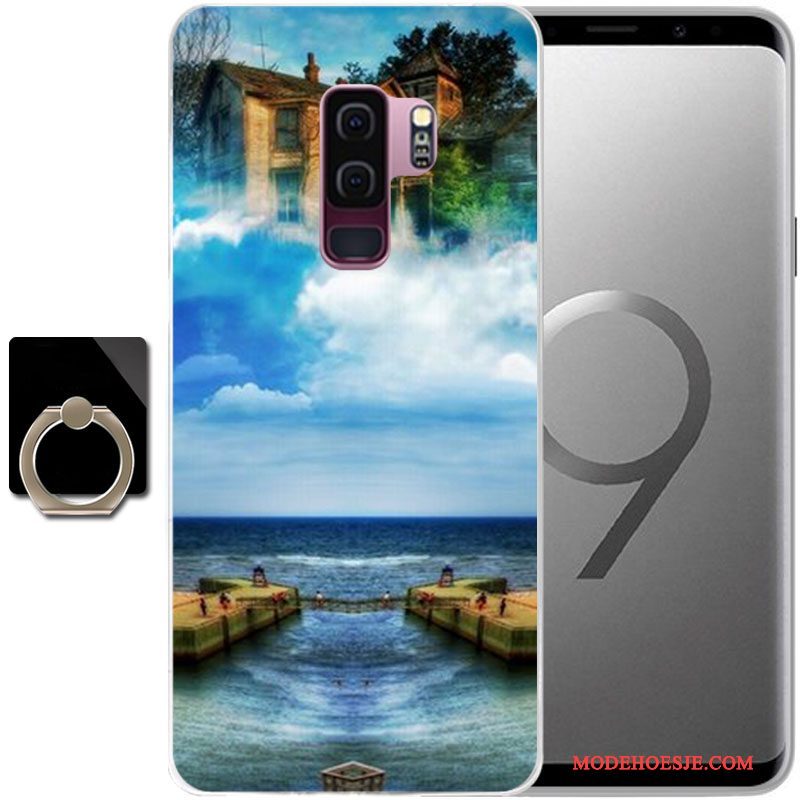 Hoesje Samsung Galaxy S9 Zacht Anti-falltelefoon, Hoes Samsung Galaxy S9 Siliconen Persoonlijk Zwart