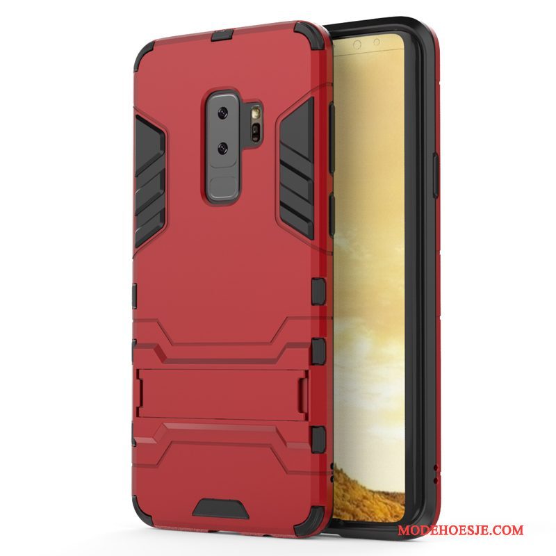 Hoesje Samsung Galaxy S9+ Zacht Anti-falltelefoon, Hoes Samsung Galaxy S9+ Zakken Zilver