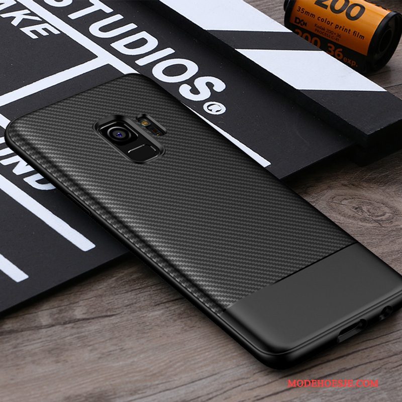 Hoesje Samsung Galaxy S9 Zacht Diepe Kleur Anti-fall, Hoes Samsung Galaxy S9 Bescherming Telefoon Grijs