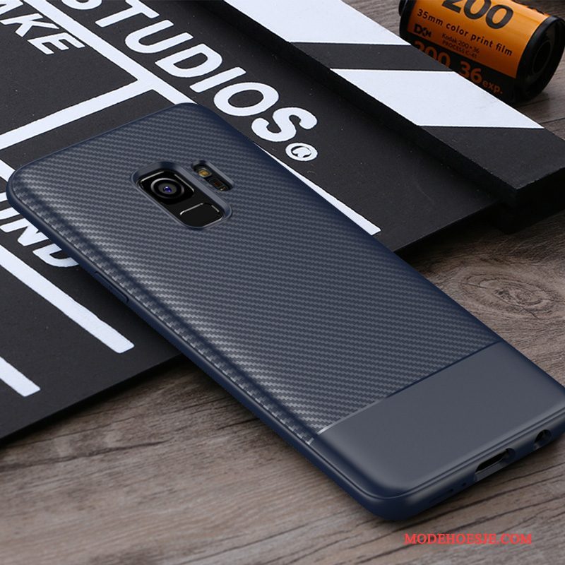Hoesje Samsung Galaxy S9 Zacht Diepe Kleur Anti-fall, Hoes Samsung Galaxy S9 Bescherming Telefoon Grijs