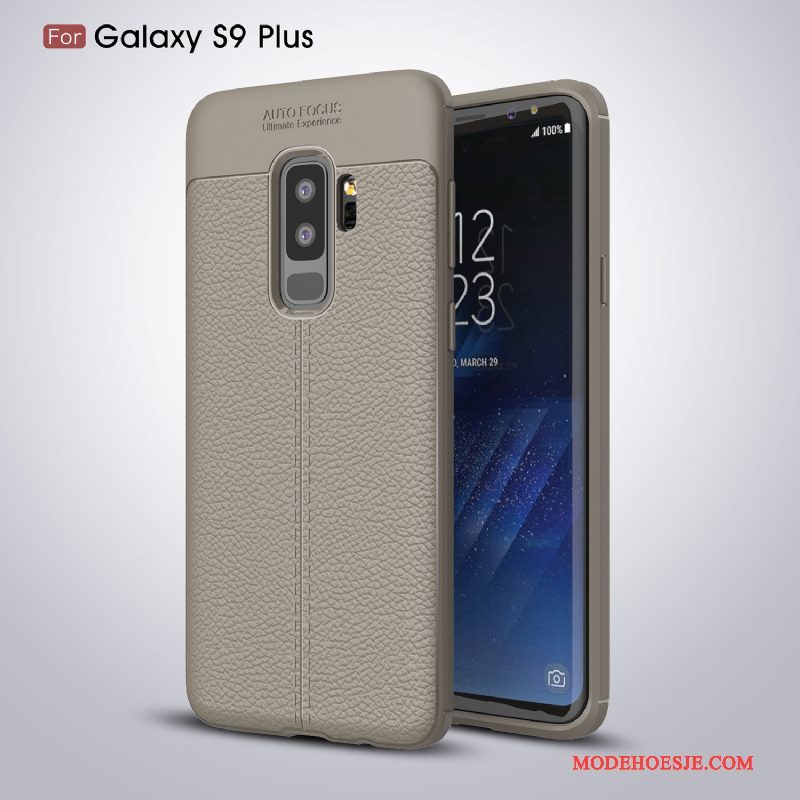 Hoesje Samsung Galaxy S9+ Zacht Grijs Eenvoudige, Hoes Samsung Galaxy S9+ Mode Telefoon Bedrijf