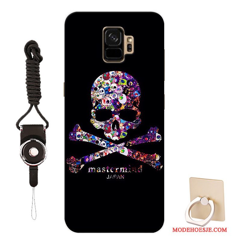 Hoesje Samsung Galaxy S9 Zacht Persoonlijktelefoon, Hoes Samsung Galaxy S9 Scheppend Zwart Patroon