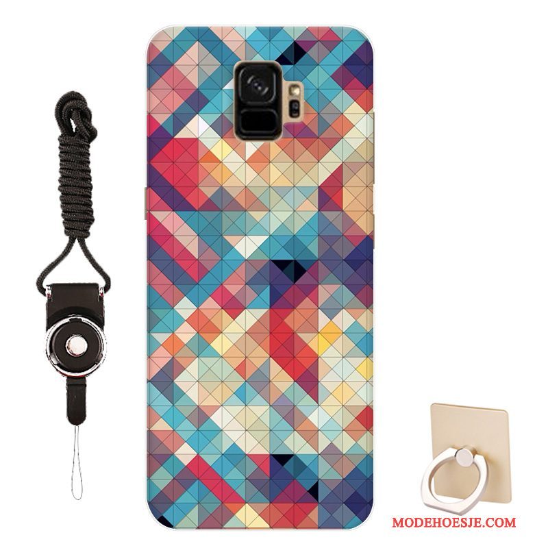 Hoesje Samsung Galaxy S9 Zacht Persoonlijktelefoon, Hoes Samsung Galaxy S9 Scheppend Zwart Patroon