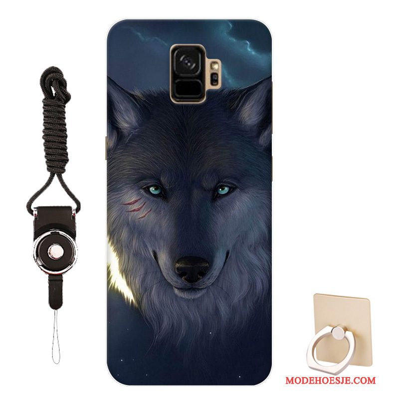 Hoesje Samsung Galaxy S9 Zacht Persoonlijktelefoon, Hoes Samsung Galaxy S9 Scheppend Zwart Patroon