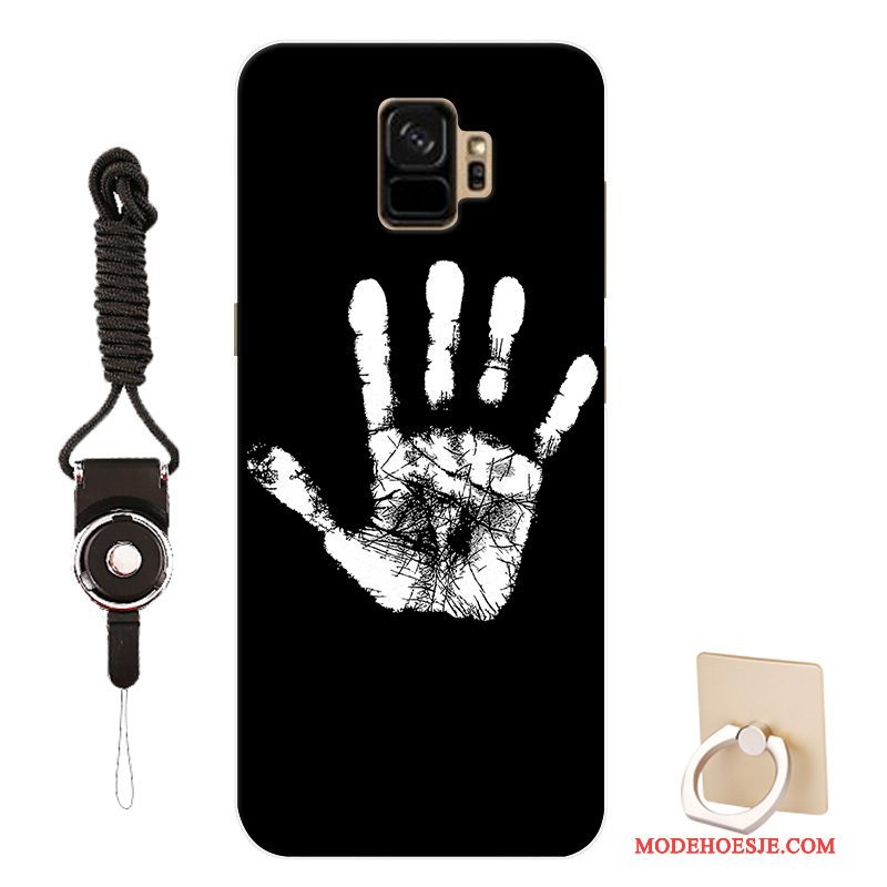 Hoesje Samsung Galaxy S9 Zacht Persoonlijktelefoon, Hoes Samsung Galaxy S9 Scheppend Zwart Patroon