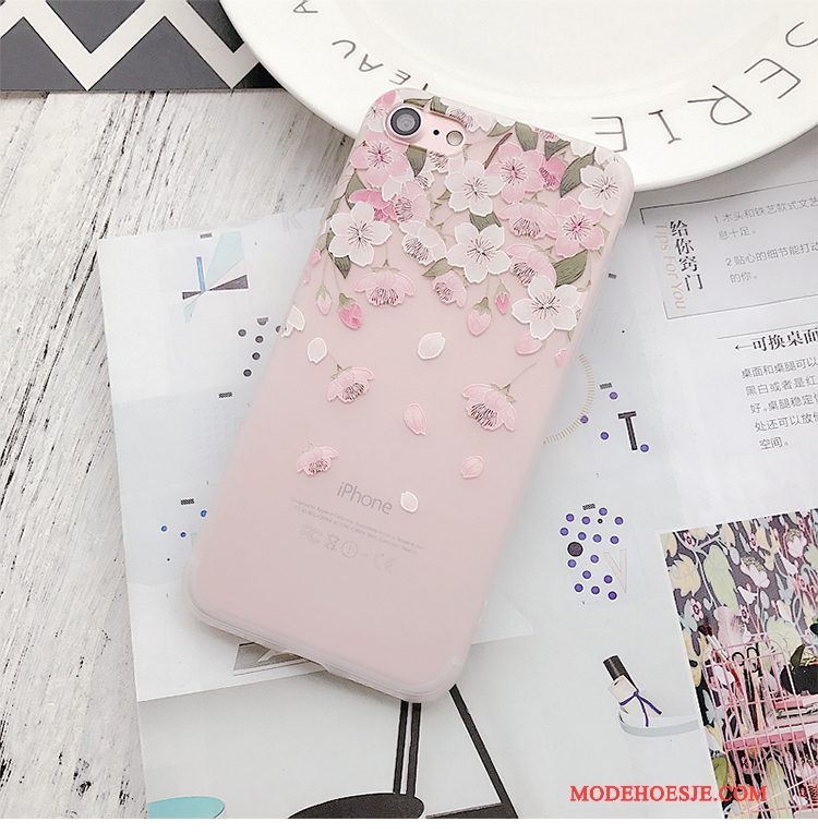 Hoesje Samsung Galaxy S9+ Zacht Schrobben Vers, Hoes Samsung Galaxy S9+ Siliconen Roze Kers