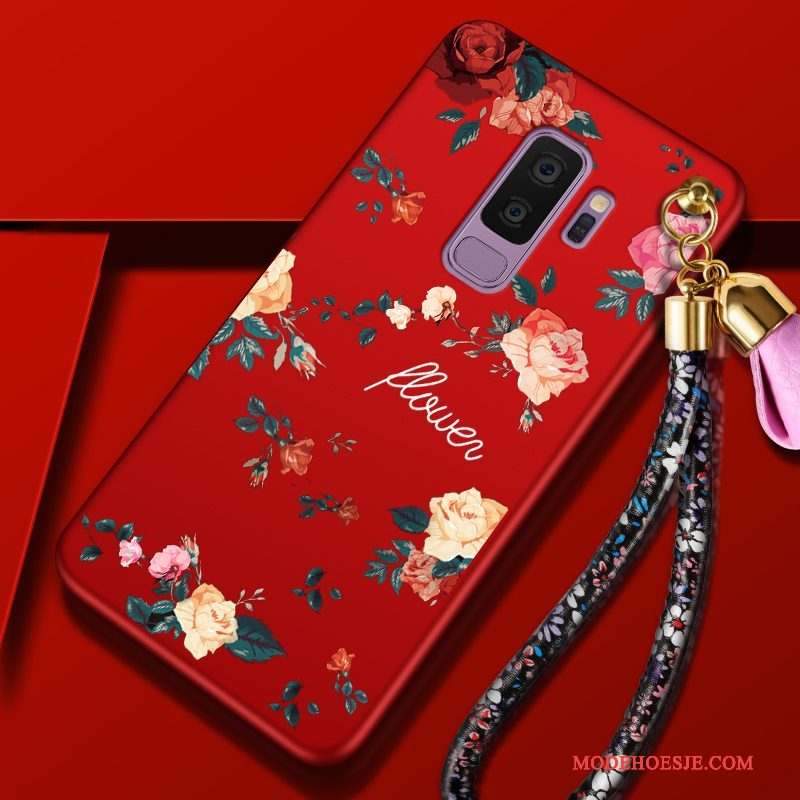 Hoesje Samsung Galaxy S9+ Zakken Anti-fall Bloemen, Hoes Samsung Galaxy S9+ Zacht Persoonlijktelefoon