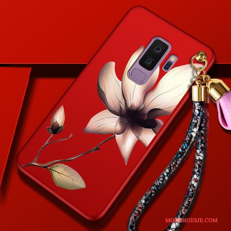 Hoesje Samsung Galaxy S9+ Zakken Anti-fall Bloemen, Hoes Samsung Galaxy S9+ Zacht Persoonlijktelefoon