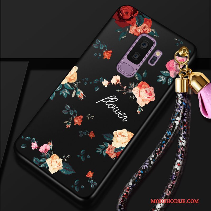 Hoesje Samsung Galaxy S9+ Zakken Anti-fall Bloemen, Hoes Samsung Galaxy S9+ Zacht Persoonlijktelefoon