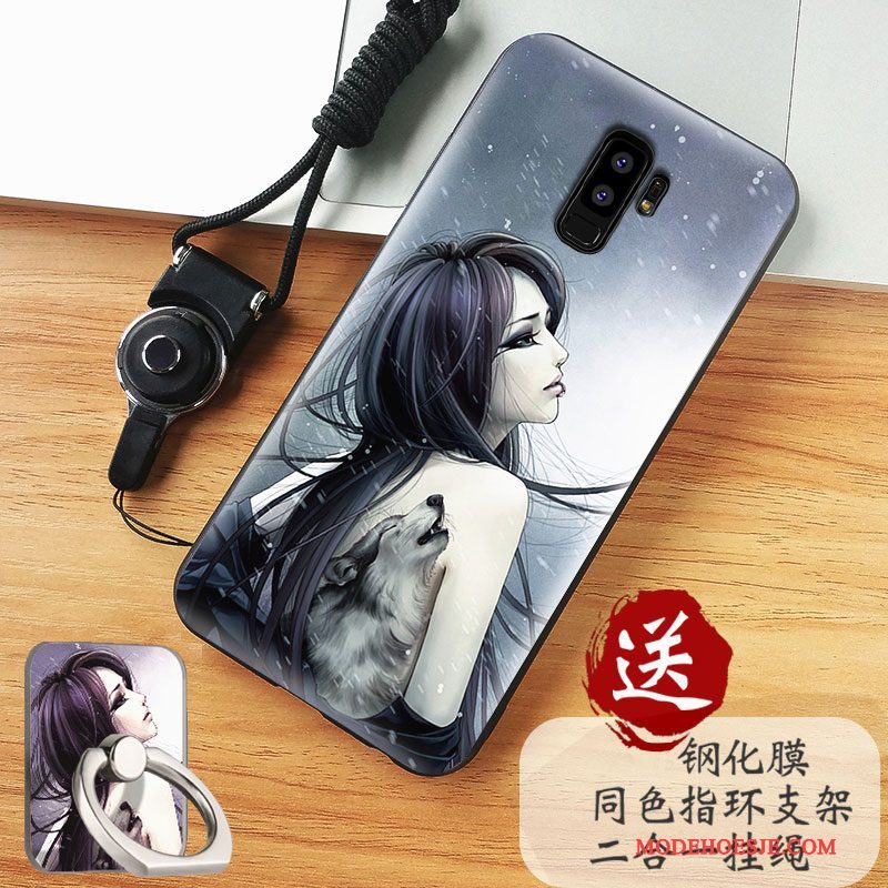 Hoesje Samsung Galaxy S9+ Zakken Anti-falltelefoon, Hoes Samsung Galaxy S9+ Zacht Wit Schrobben