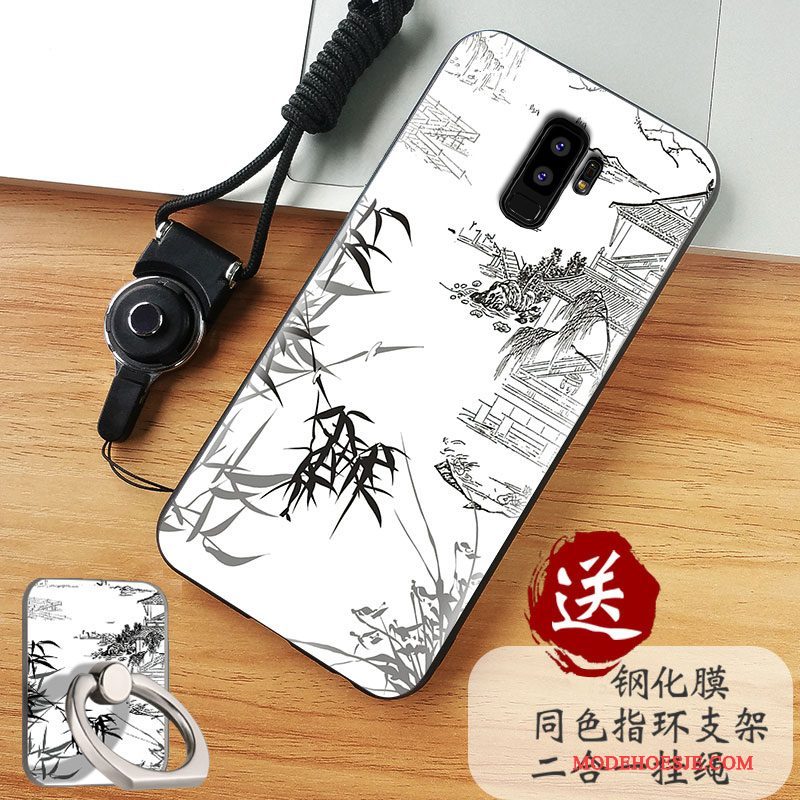 Hoesje Samsung Galaxy S9+ Zakken Anti-falltelefoon, Hoes Samsung Galaxy S9+ Zacht Wit Schrobben