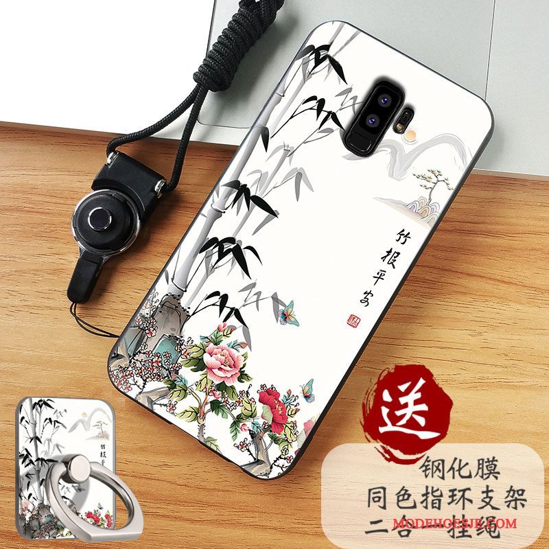 Hoesje Samsung Galaxy S9+ Zakken Anti-falltelefoon, Hoes Samsung Galaxy S9+ Zacht Wit Schrobben