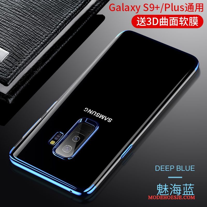 Hoesje Samsung Galaxy S9+ Zakken Donkerblauw Dun, Hoes Samsung Galaxy S9+ Siliconen Telefoon Trend