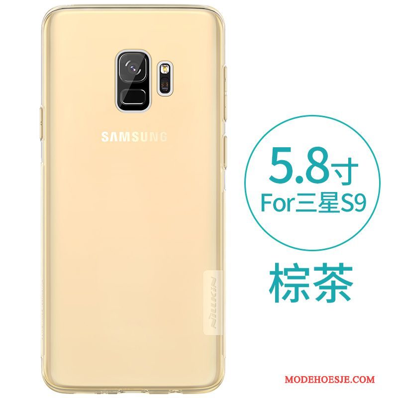 Hoesje Samsung Galaxy S9 Zakken Goud Anti-fall, Hoes Samsung Galaxy S9 Siliconen Doorzichtigtelefoon