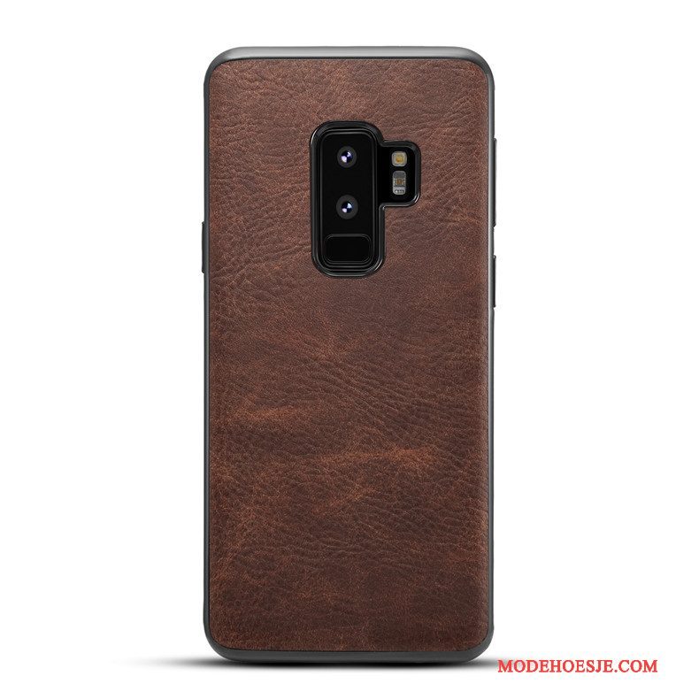 Hoesje Samsung Galaxy S9+ Zakken Lichttelefoon, Hoes Samsung Galaxy S9+ Vintage Anti-fall Patroon