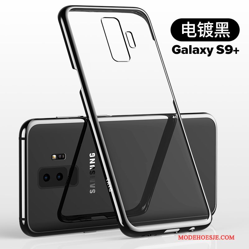Hoesje Samsung Galaxy S9+ Zakken Purper Doorzichtig, Hoes Samsung Galaxy S9+ Bescherming Telefoon Anti-fall